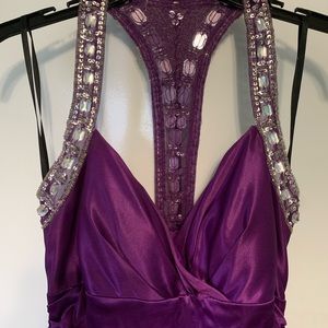 Purple Satin Formal Gown